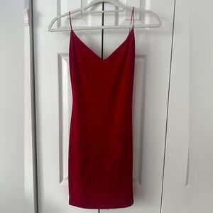 Giana Rose Couture Red Scrunch Mini Dress - size medium - never worn with tags